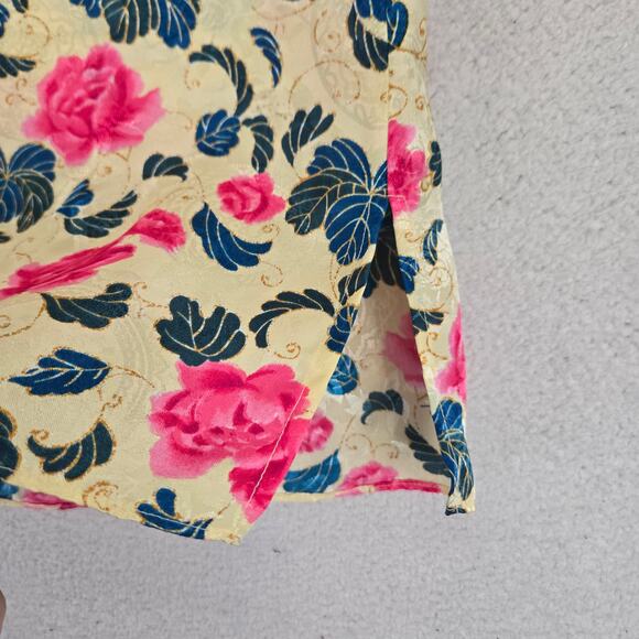 Vintage Victorias Secret Night Shirt Womens S Pink Cream Floral Missing Buttons - Picture 6 of 10